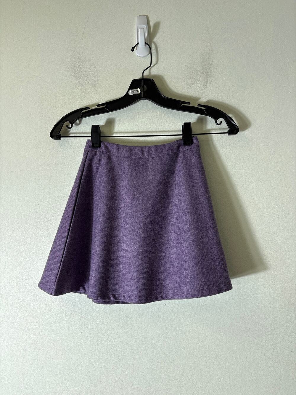 Girls Little English Purple Wool Skirt Sz 7